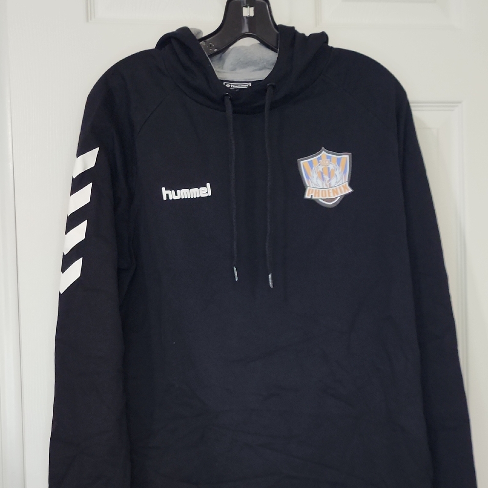 Hummel Black Hoodie with White Accents